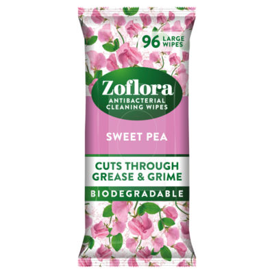 Zoflora Sweet Pea large wipes, imported from the UK