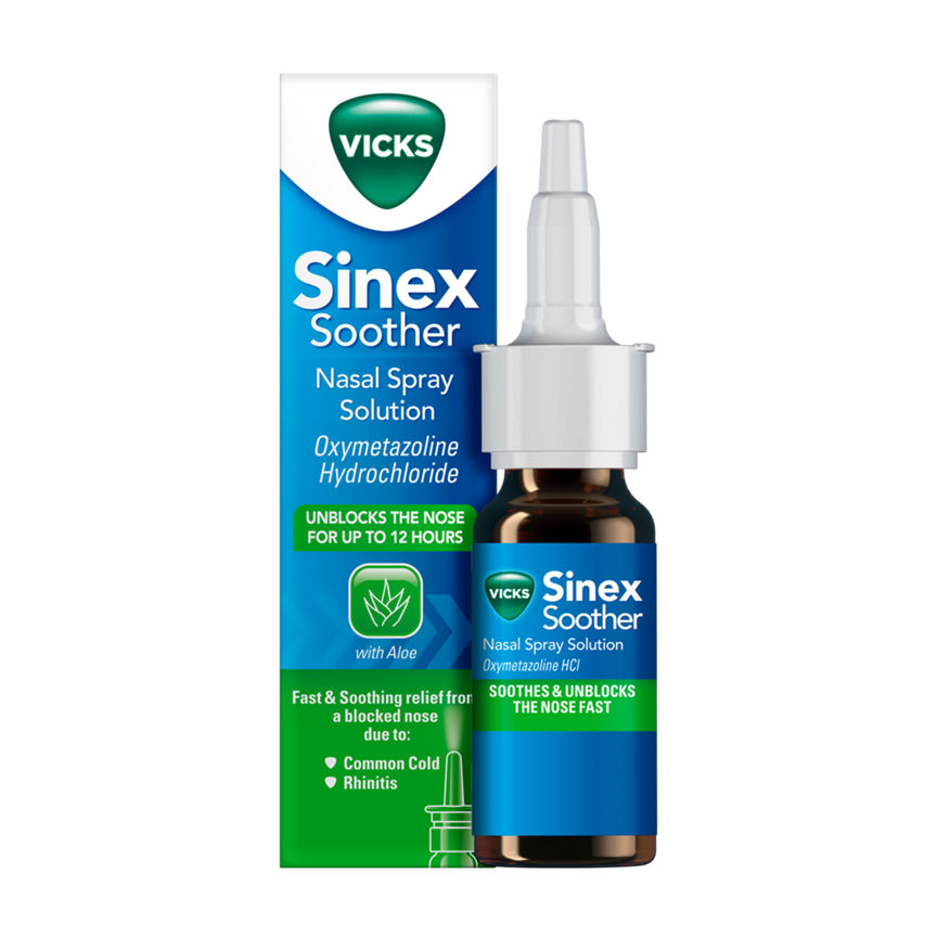 Vicks Sinex Soother Decongestant Nasal Spray For Blocked Nose GOODS ASDA   