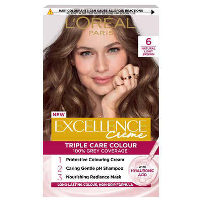ASDA L'Oréal Excellence Crème 6 Light Brown Permanent Hair Colour- Buy online at McGrocer