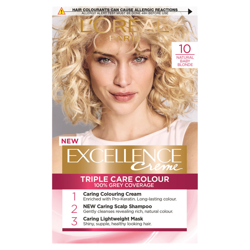 L'Oreal Excellence Permanent Hair Colour Natural Baby Blonde 10 GOODS ASDA   