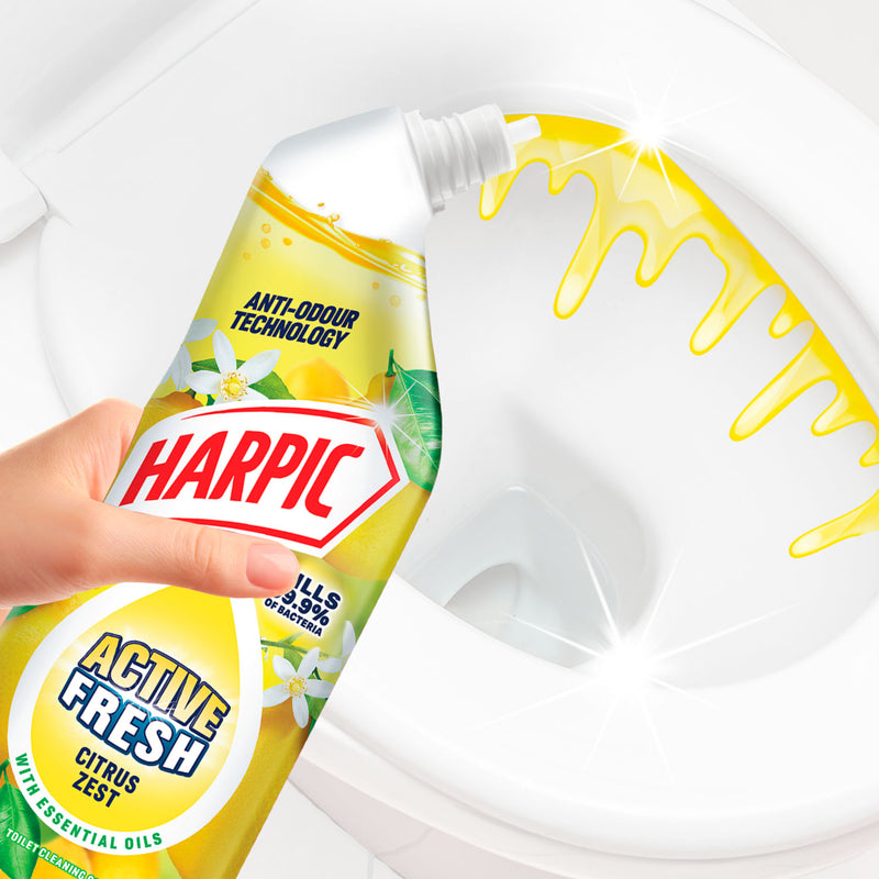 Harpic Citrus Zest toilet cleaning gel 750ml, UK version