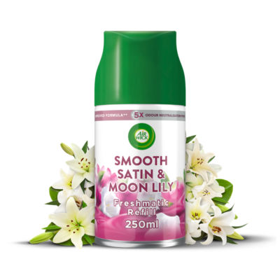 ASDA Air Wick Smooth Satin and Moon Lily Freshmatic Automatic Air Freshener Refill 250ml- Buy online at McGrocer