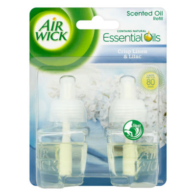 Air Wick Electrical Plug In Refill, Crisp Linen & Lilac - 2 Refills