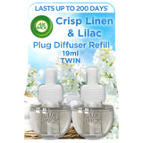 Air Wick Electrical Plug In Refill, Crisp Linen & Lilac - 2 Refills GOODS ASDA   