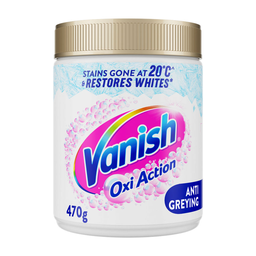 Vanish Gold Oxi Action Fabric Stain Remover Powder - Whites 470G