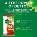 Dettol Big & Strong Antibacterial Biodegradable Kitchen Cleaning Wipes x25