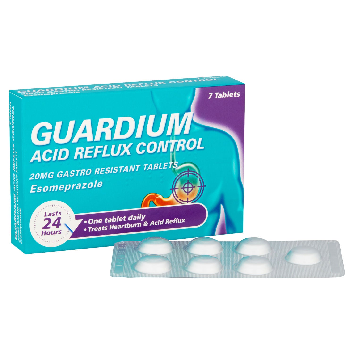 Guardium acid reflux control gastro resistant tablets x7, UK version