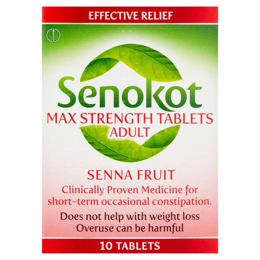 Senokot Max Strength Tablets Adults for Constipation x10 GOODS ASDA   