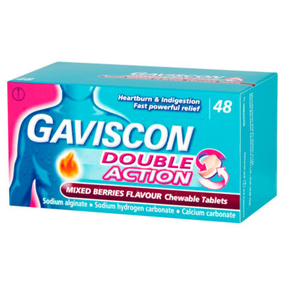 Gaviscon double action mixed berries chewable tablets 48 (British brand)