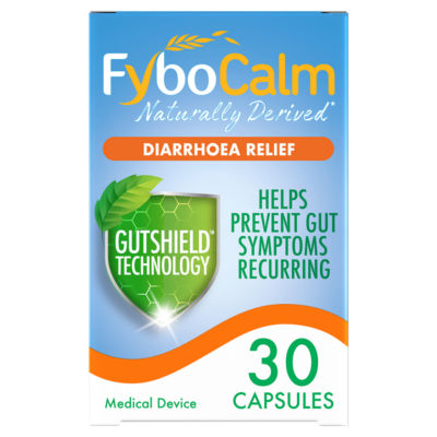 FyboCalm Diarrhoea Relief Capsules 30 Capsules - British product