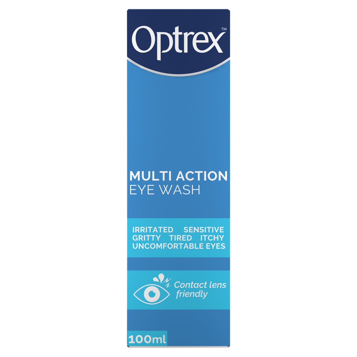 Optrex Multi Action Eye Wash 100ml bottle, UK version