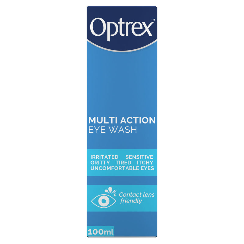 Optrex Multi Action Eye Wash 100ml bottle, UK version
