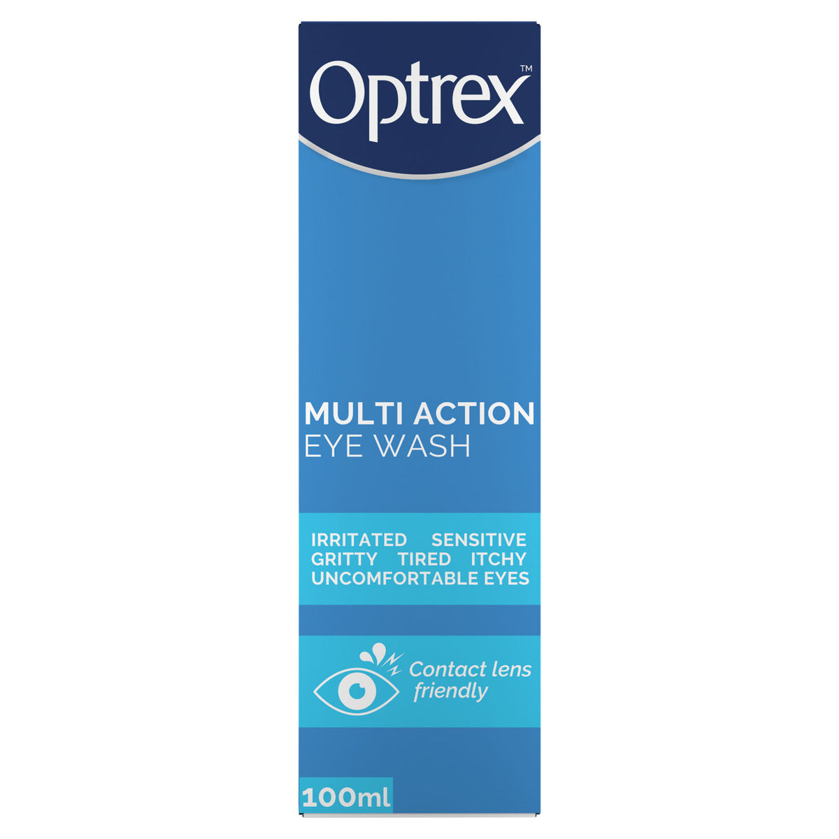 Optrex Multi Action Eye Wash 100ml bottle, UK version