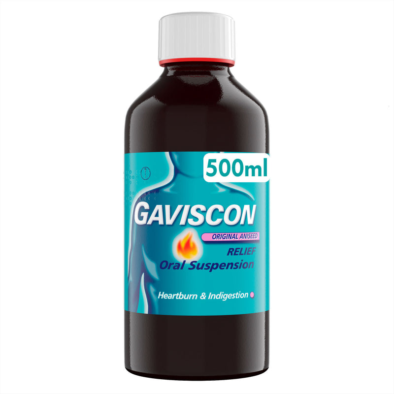 Gaviscon Original Aniseed Relief oral suspension 500ml, UK version