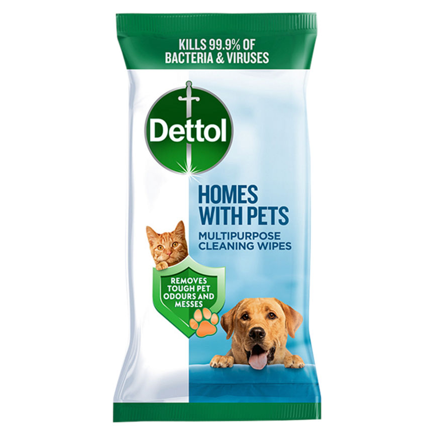 Dettol Homes with Pets 50 Fresh Breeze Multipurpose Cleaning Wipes GOODS ASDA   