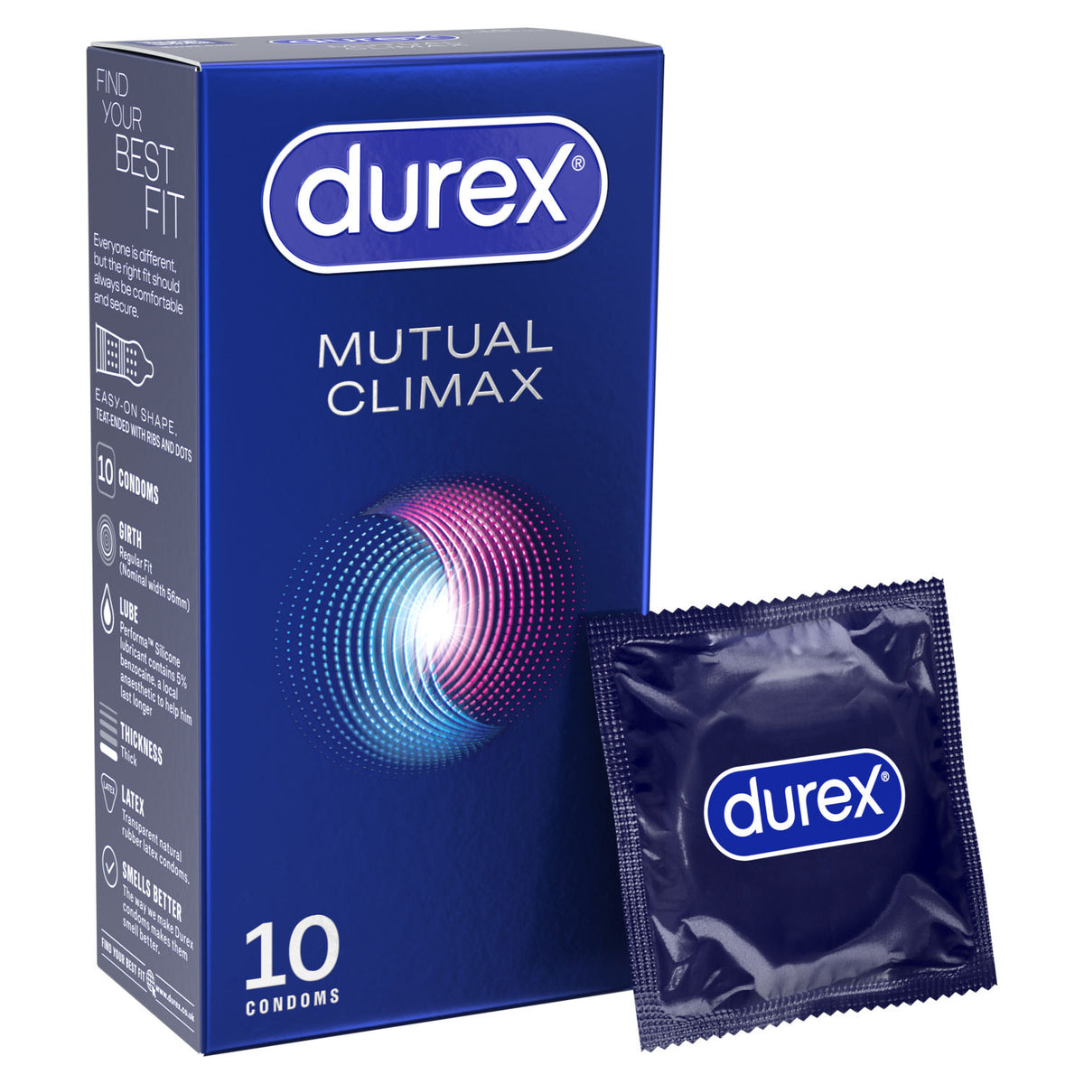 Durex Mutual Climax condoms 10 count (British brand)