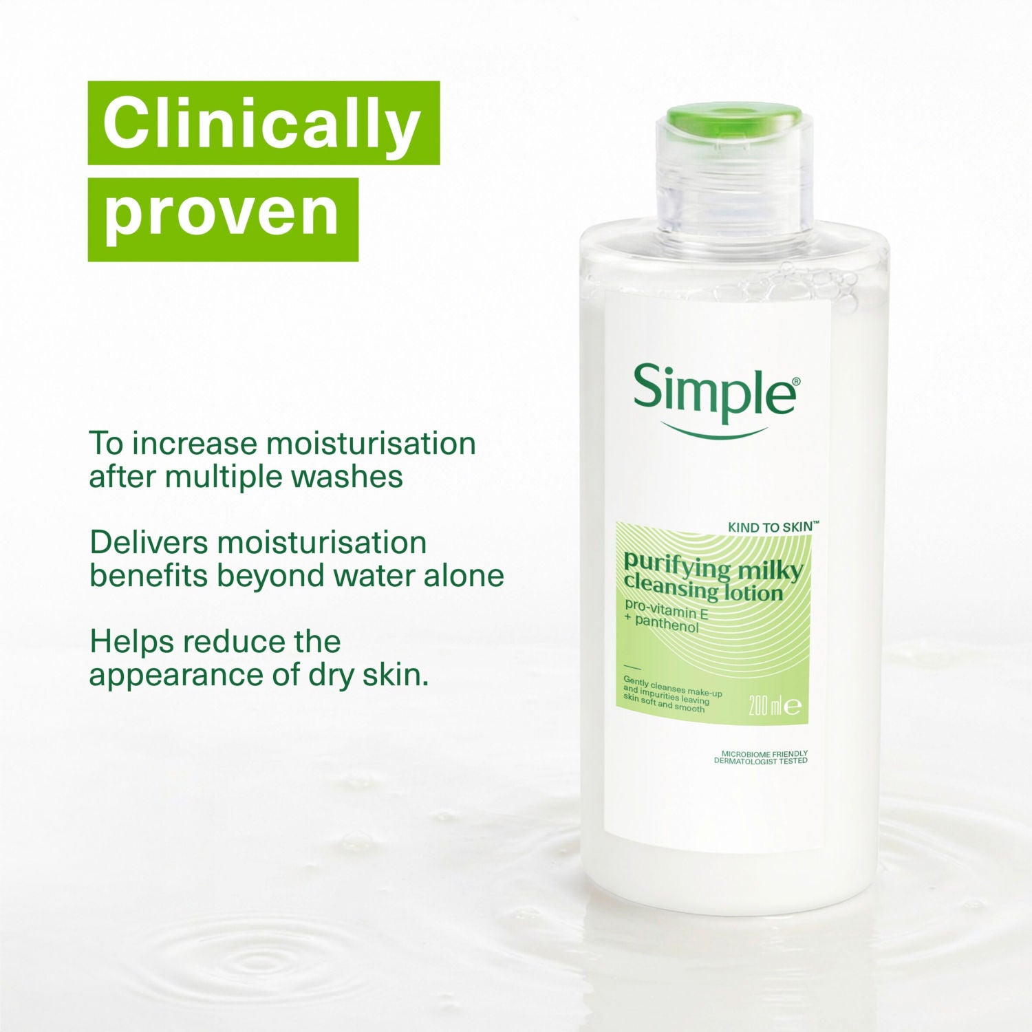 Simple Kind to Skin Purifying Cleansing Lotion 200 ml (British brand)