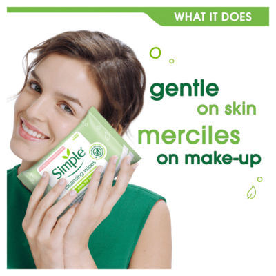 Simple unscented facial wipes 7 wipes (British brand)