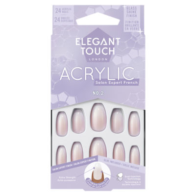 Elegant Touch London artificial nails acrylic French style - British product