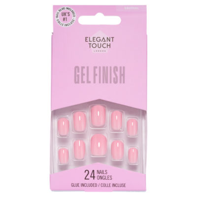 Elegant Touch gel nails Perfect Pink 24 pack (British brand)