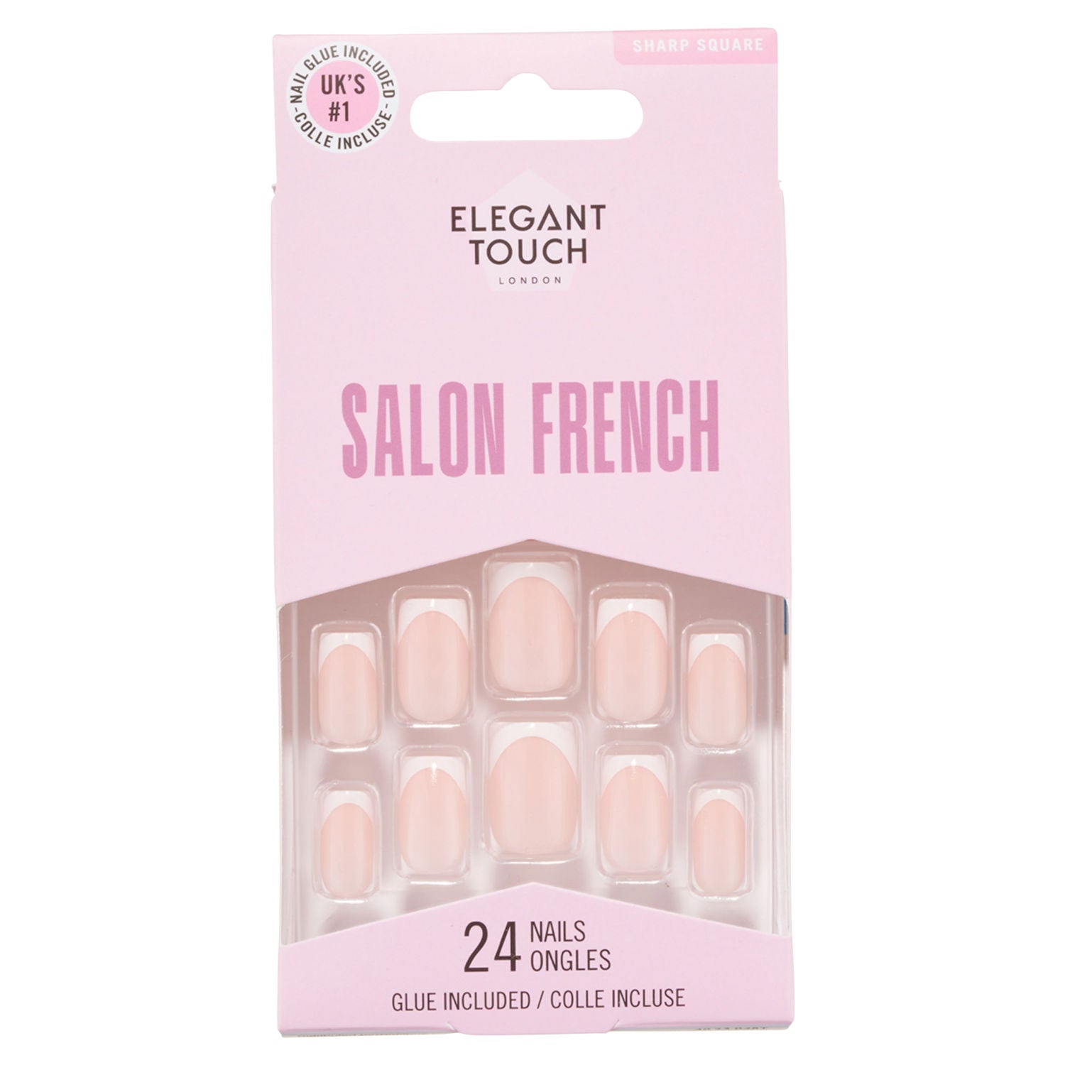 Elegant Touch Salon French 164 nails, imported from the UK