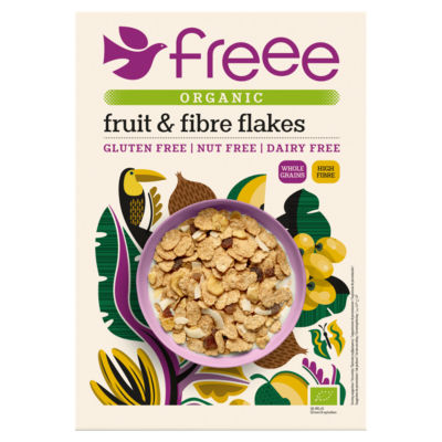 ASDA Freee Gluten Free Organic Fruit & Fibre Flakes Cereal 375g- Buy online at McGrocer