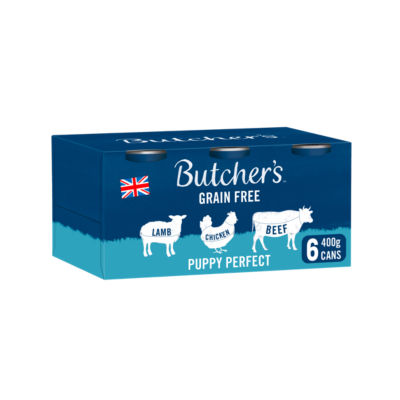 Butcher's Puppy Perfect dog food tins 6x400g - British product