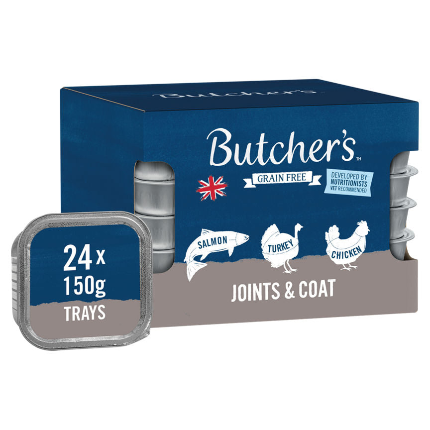 Butcher's Joints & Coat Dog Food Trays 24 x 150g GOODS ASDA   