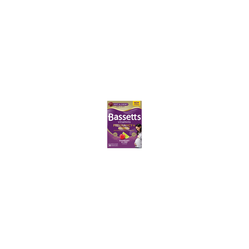 Bassett's Vitamins pregnancy supplement pastilles Raspberry & Lime 30 (British brand)
