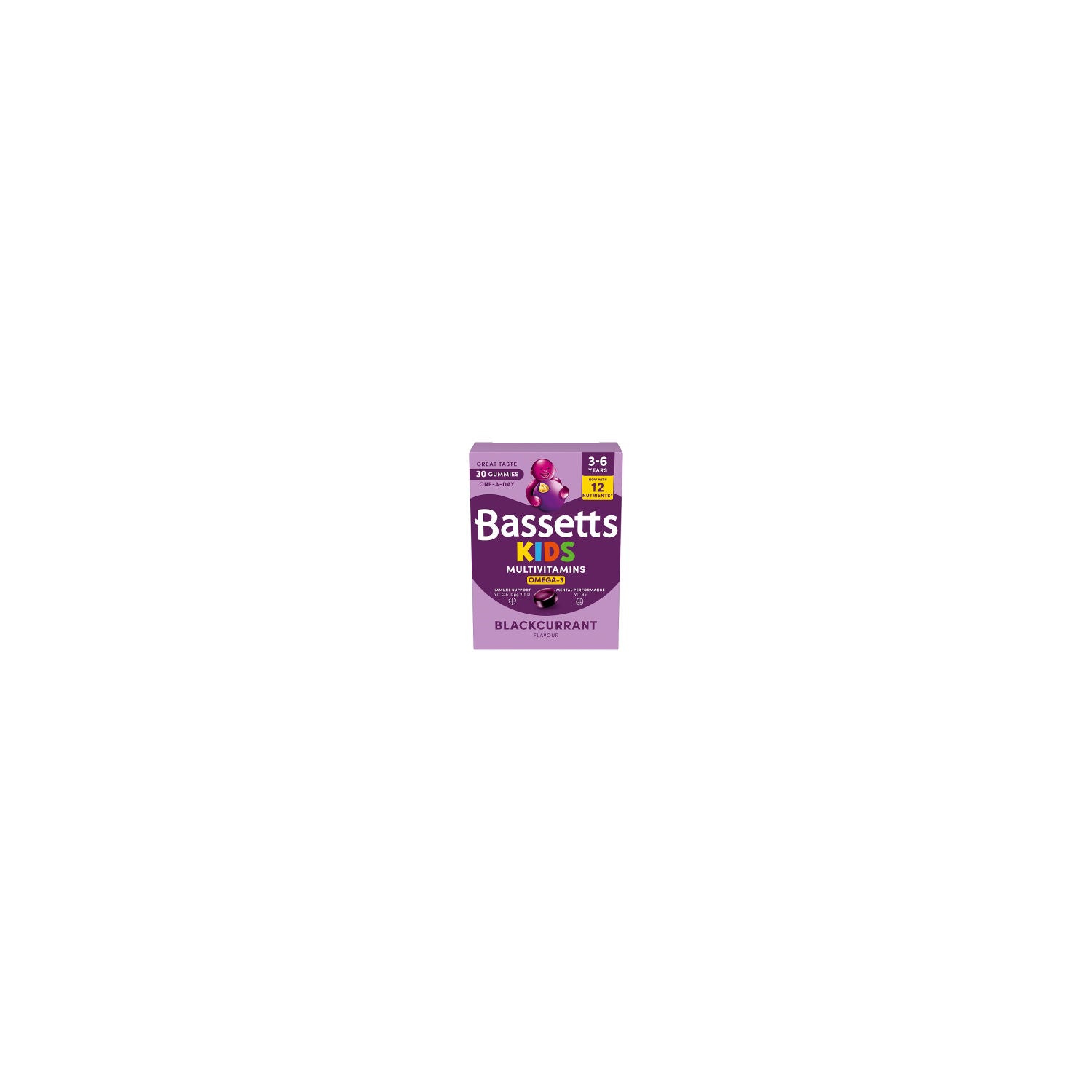 Bassetts Kids Multivitamins blackcurrant flavour gummies 30 pack - British product