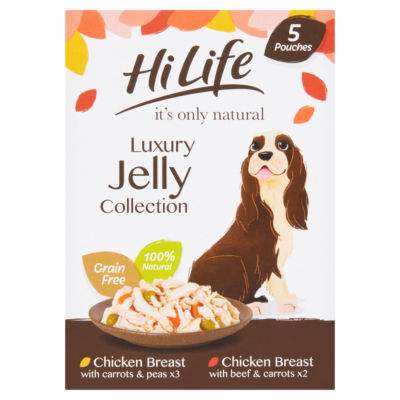 HiLife Luxury Jelly Collection dog food 500g, UK version