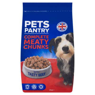 Pets Pantry Complete Meaty Chunks dog food 2kg (British brand)