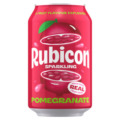 ASDA Rubicon Sparkling Pomegranate Juice Soft Drink 330ml- Buy online at McGrocer