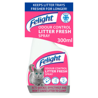 Felight Kattesand Frisk Spray Baby Powder Duft Kattesand Brett Friskner 300ml