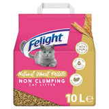 Felight Natural Wheat Pellets Non Clumping Cat Litter 10L - British product