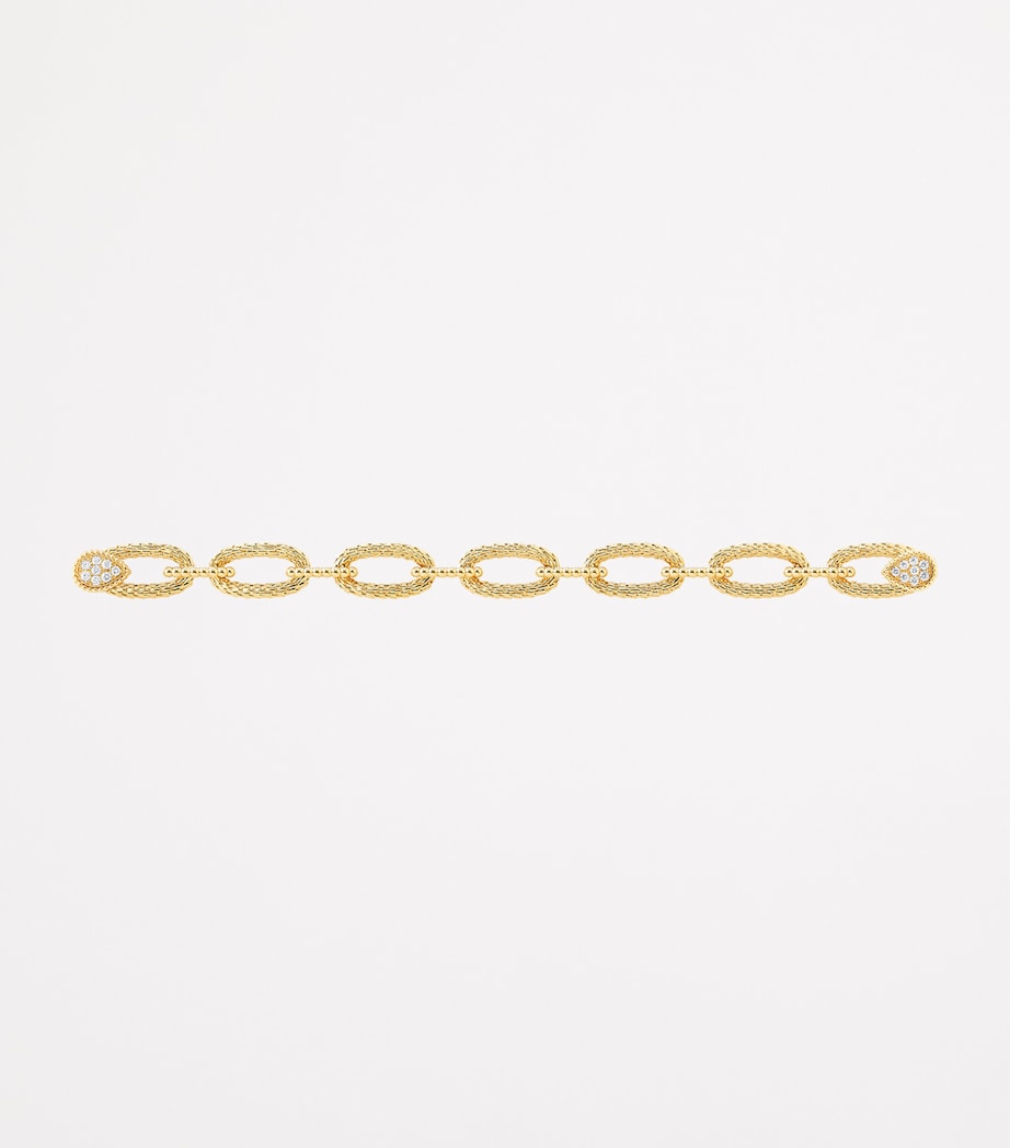 Boucheron Serpent Bohème 18kt yellow gold diamond bracelet (British brand)