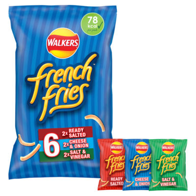 ASDA Walkers French Fries Variety Pack Crispy Potato Snacks 6x18g- Buy online at McGrocer