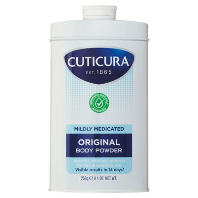 ASDA Cuticura Mildly Medicated Original Body Powder for Dry & Sensitive Skin 250g- Buy online at McGrocer