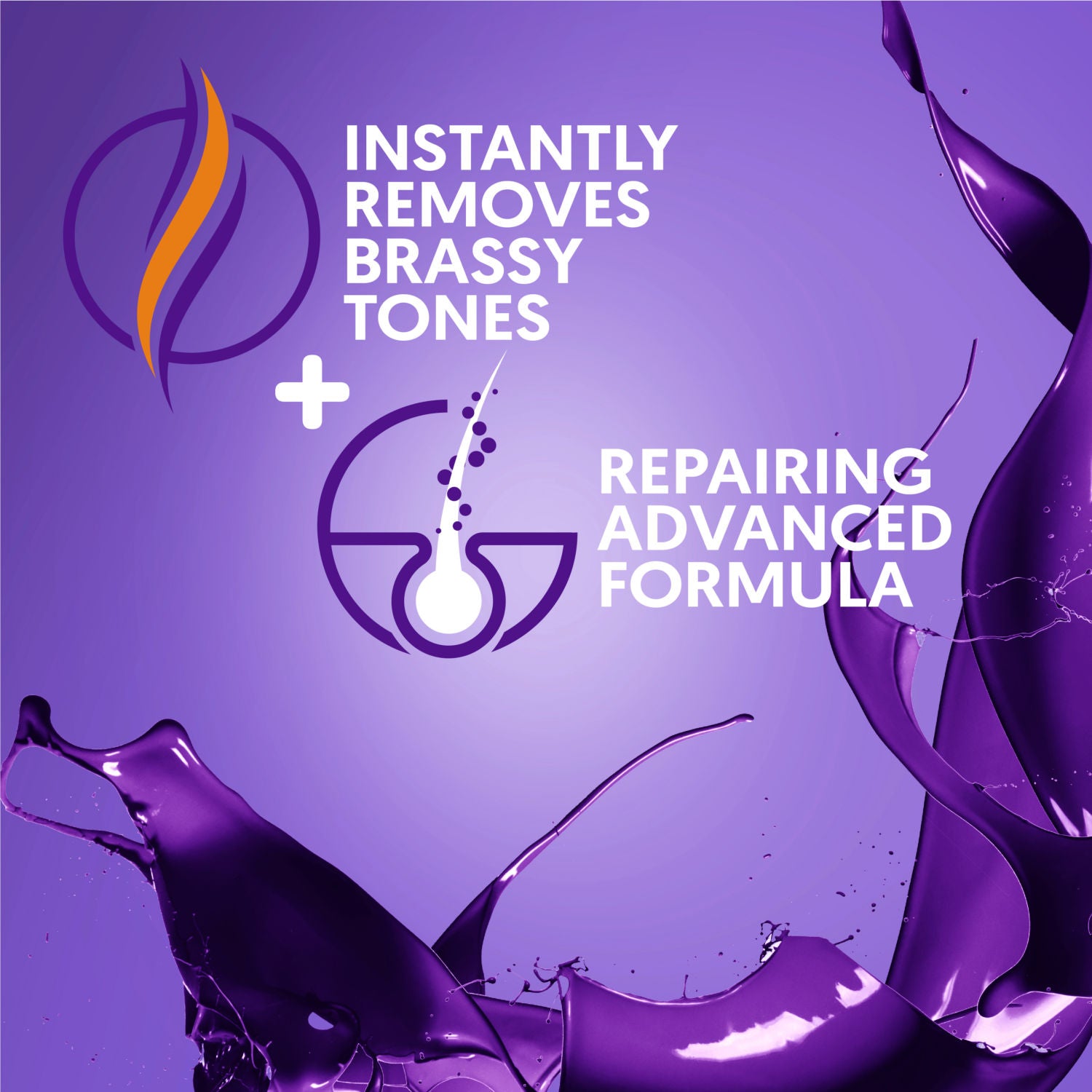 PRO:VOKE Brighten + Repair Intensive Purple Shampoo 200ml, imported from the UK