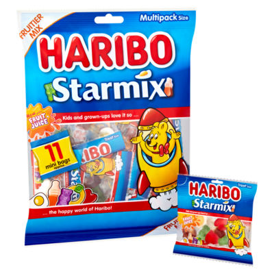 Haribo Starmix Minis fruit and cola jelly sweets 176g, UK version