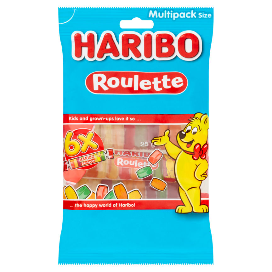 Haribo Roulette 6 x Rolls Sweets Multipack