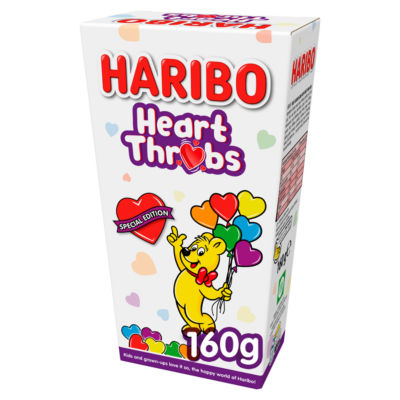 Haribo Heart Throbs special edition sweets 160g, UK version