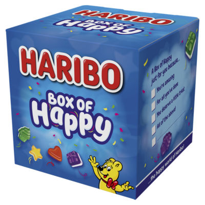 Haribo fruit gums Box of Happy 120g, imported from the UK