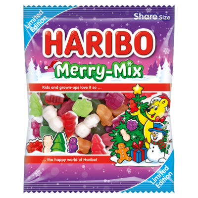 Haribo Merry-Mix Christmas sweets sharing bag 160g - British product