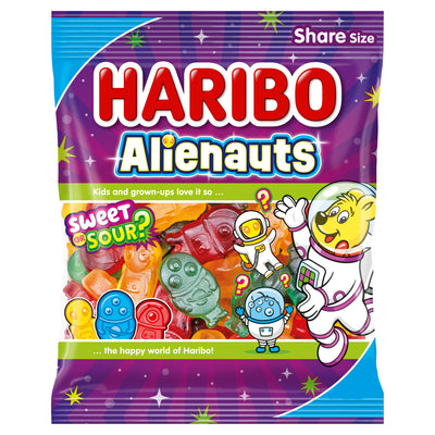 ASDA Haribo Alienauts Sweet and Sour Fruit Flavour Jelly Sweets Sharing Bag 150g- Buy online at McGrocer