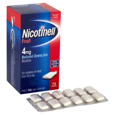 Nicotinell Fruit 4mg Medicated Chewing Gum Extra Strength 96 Pieces