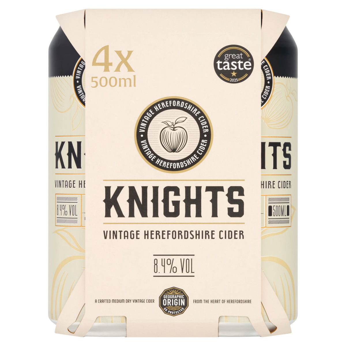 Knights Vintage Herefordshire Cider 4 x 500ml, imported from the UK