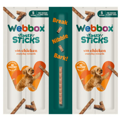 Webbox chicken dog treats sticks 55g (British brand)