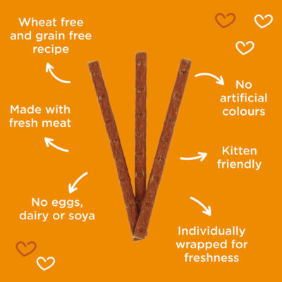 Webbox Tasty Sticks Turkey Lamb cat treats 30g (British brand)