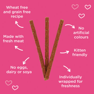 Webbox Tasty Sticks Salmon Trout cat treat 30g (British brand)